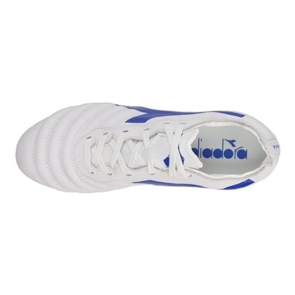 Diadora Brasil Elite 2 Lt Lp12 Soccer Cleats Mens Size 6.5/Women's 8 White Blue